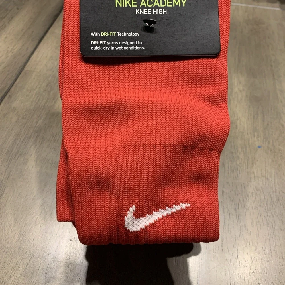 Nike Academy Knee High Soccer Socks Red Size YTH 3Y- 5Y New WT- (Womens Sz-4/6)